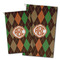 Brown Argyle Golf Towel - PARENT (small and large)