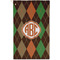 Brown Argyle Golf Towel (Personalized) - APPROVAL (Small Full Print)