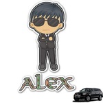 Brown Argyle Graphic Car Decal (Personalized)