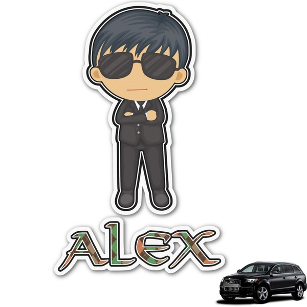 Custom Brown Argyle Graphic Car Decal (Personalized)