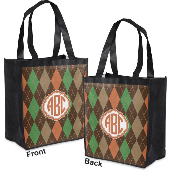 Brown Argyle Grocery Bag - Apvl
