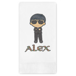 Brown Argyle Guest Towels - Full Color (Personalized)
