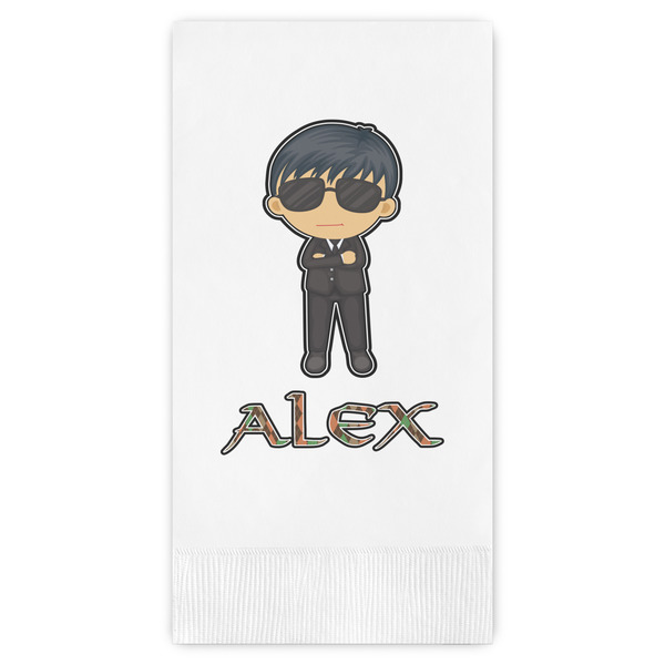 Custom Brown Argyle Guest Paper Towels - Full Color (Personalized)