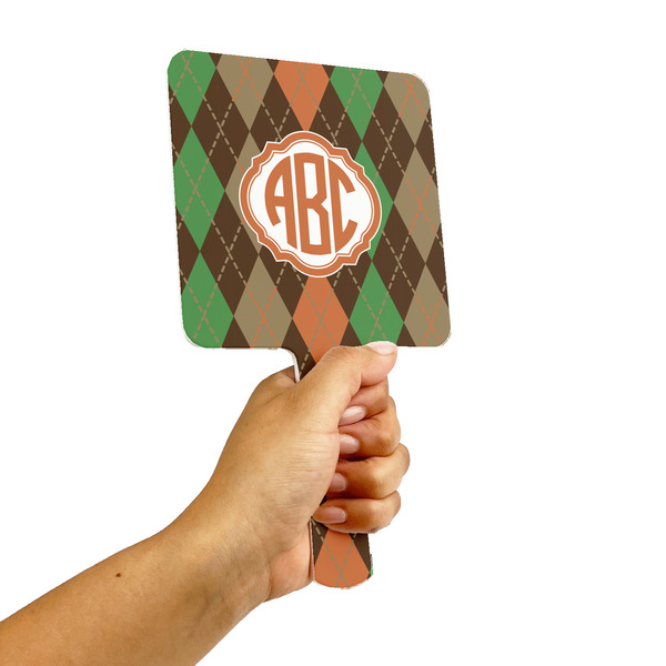 Brown Argyle Hand Mirrors - Alt View