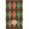 Brown Argyle Hand Towel (Personalized) Full