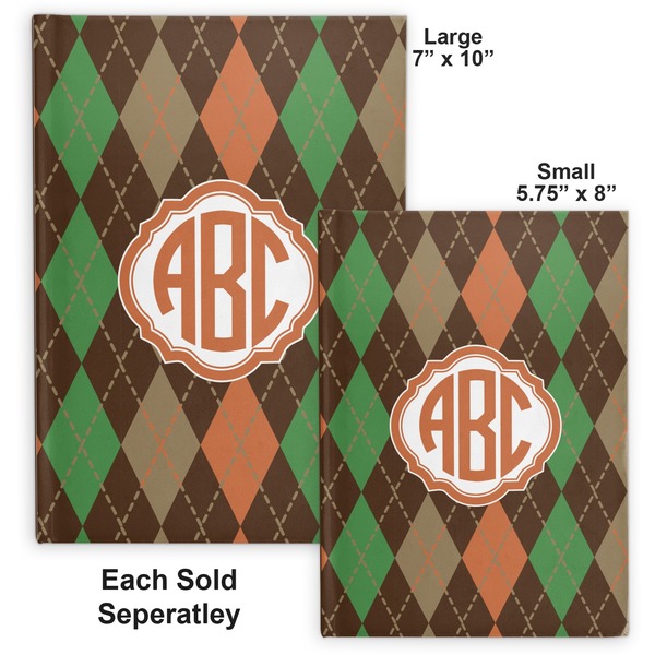 Brown Argyle Hard Cover Journal - Compare
