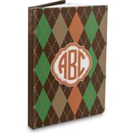 Brown Argyle Hardbound Journal - 7.25" x 10" (Personalized)