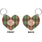 Brown Argyle Heart Keychain (Front + Back)