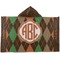 Brown Argyle Kids Hooded Towel (Personalized)