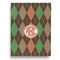 Brown Argyle House Flags - Double Sided - FRONT