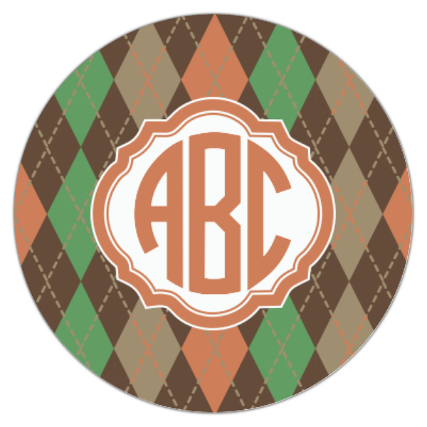 Brown Argyle Icing Circle - XSmall - Single