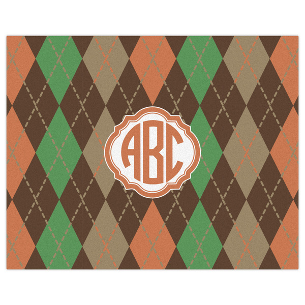 Brown Argyle Indoor / Outdoor Rug - 8'x10' - Front Flat