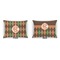 Brown Argyle  Indoor Rectangular Burlap Pillow (Front and Back)