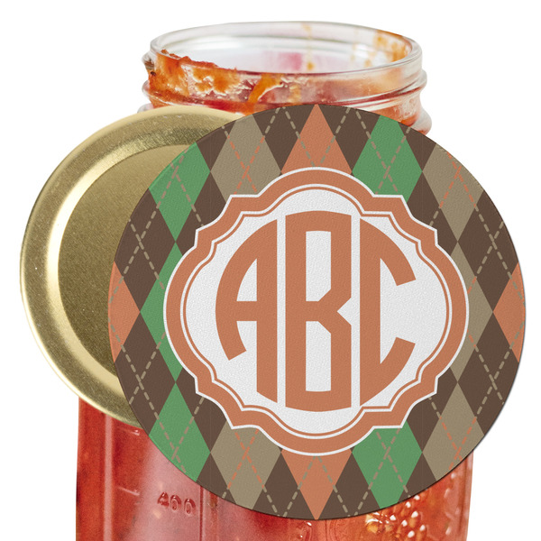 Custom Brown Argyle Jar Opener (Personalized)