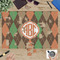 Brown Argyle Jigsaw Puzzle 1014 Piece - In Context
