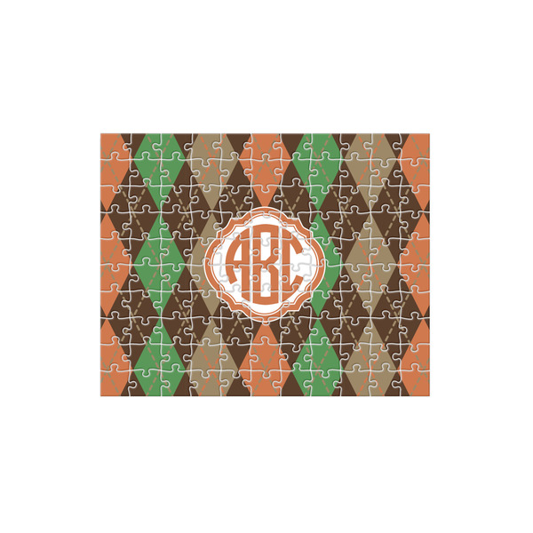 Custom Brown Argyle 110 pc Jigsaw Puzzle (Personalized)