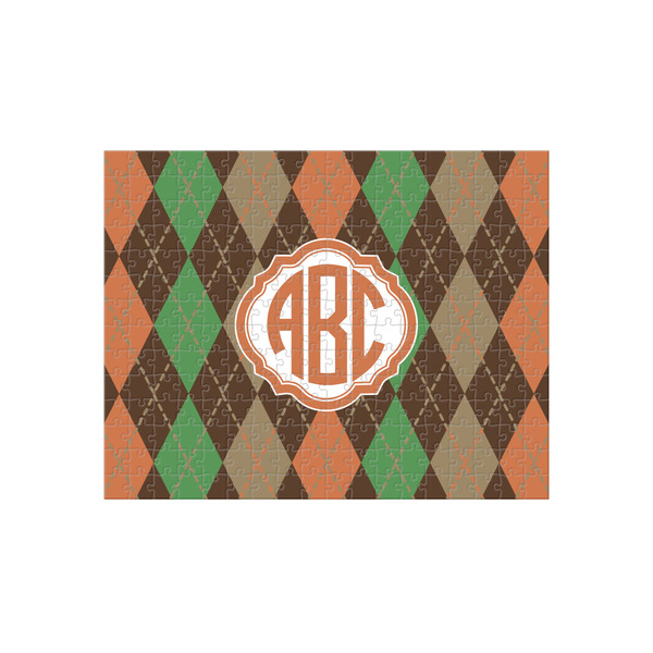 Custom Brown Argyle 252 pc Jigsaw Puzzle (Personalized)