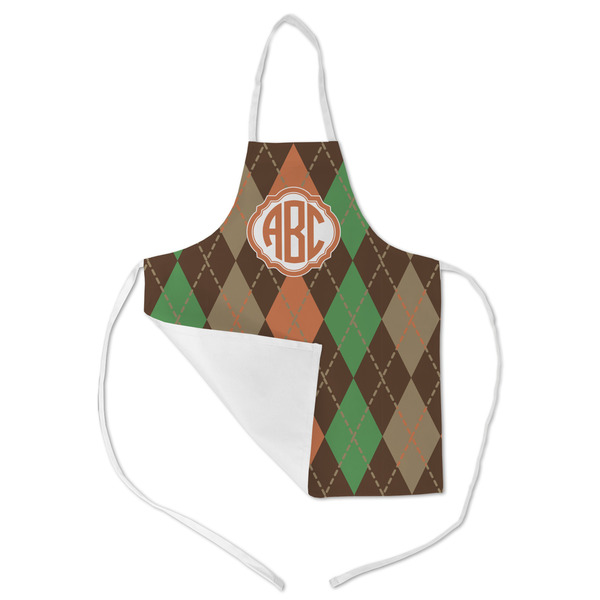 Brown Argyle Kid's Aprons - Medium - Main (med/lrg)