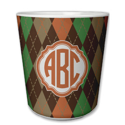 Brown Argyle Plastic Tumbler 6oz (Personalized)