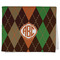 Brown Argyle Kitchen Towel - Poly Cotton w/ Monograms