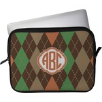 Brown Argyle Laptop Sleeve / Case - 15" (Personalized)