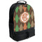 Brown Argyle Large Backpack - Black - Angled View