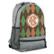 Brown Argyle Large Backpack - Gray - Angled View