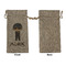Brown Argyle Large Burlap Gift Bags - Front Approval