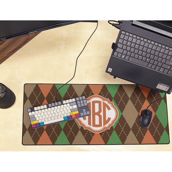 Brown Argyle Large Gaming Mats - LIFESTYLE