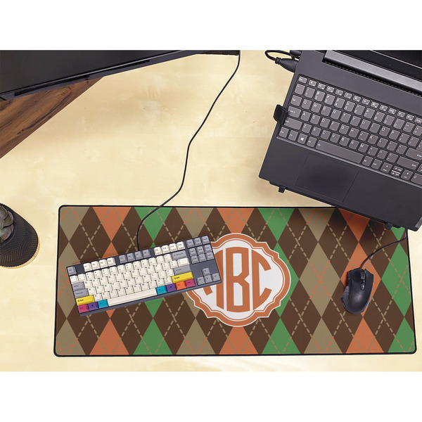 Brown Argyle Large Gaming Mats - LIFESTYLE
