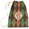 Brown Argyle Laundry Bag - Large (Personalized)