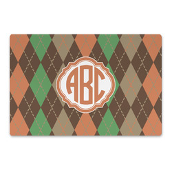 Brown Argyle Large Rectangle Car Magnet (Personalized)