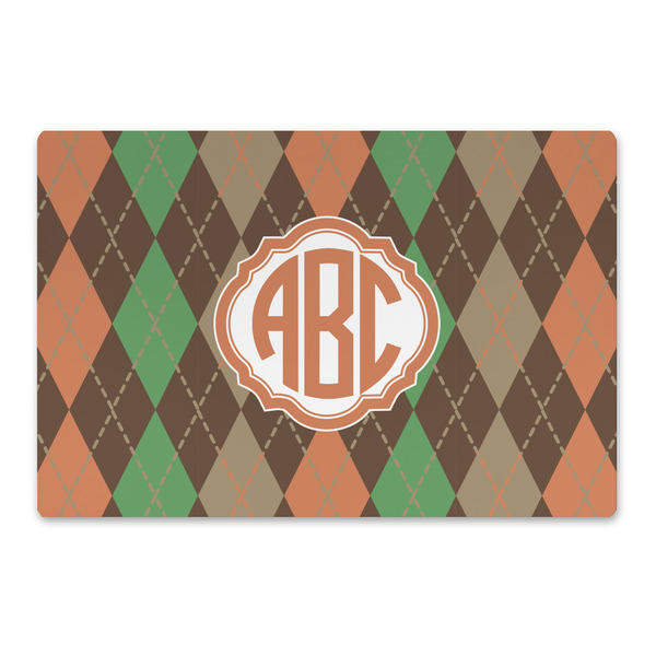 Custom Brown Argyle Large Rectangle Car Magnet (Personalized)