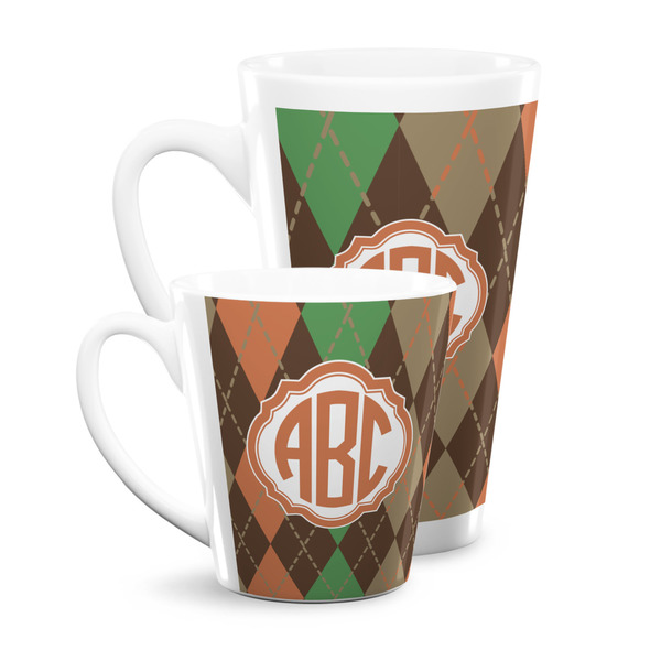 Brown Argyle Latte Mugs Main