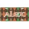 Brown Argyle Front License Plate (Personalized)