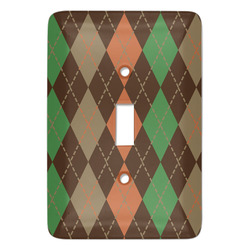 Brown Argyle Light Switch Cover