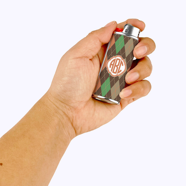 Brown Argyle Lighter Case - LIFESTYLE