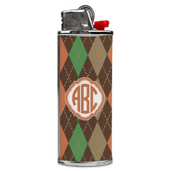 Brown Argyle Case for BIC Lighters (Personalized)