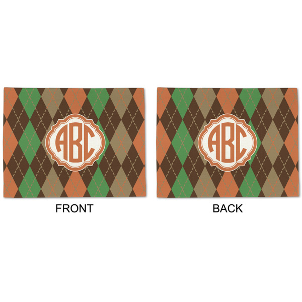 Brown Argyle Linen Placemat - APPROVAL (double sided)