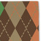Brown Argyle Linen Placemat - DETAIL
