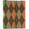 Brown Argyle Linen Placemat - Folded Half (double sided)