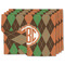 Brown Argyle Linen Placemat - MAIN Set of 4 (double sided)