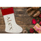 Brown Argyle Linen Stocking w/Red Cuff - Flat Lay (LIFESTYLE)