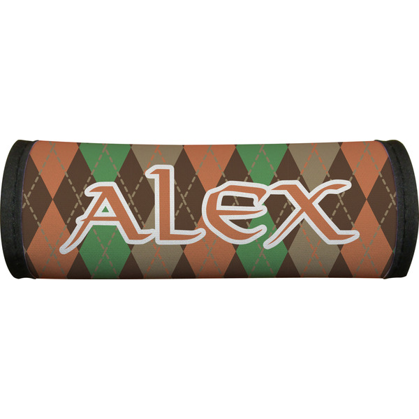 Brown Argyle Luggage Handle Wrap