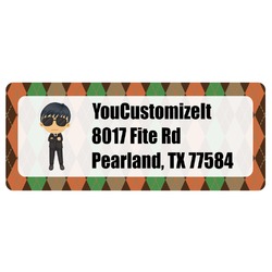 Brown Argyle Return Address Labels (Personalized)
