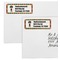 Brown Argyle Mailing Labels - Double Stack Close Up