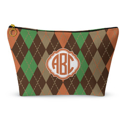 Brown Argyle Makeup Bags (Personalized)