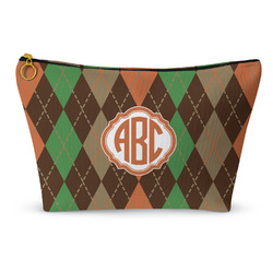 Brown Argyle Makeup Bag (Personalized)
