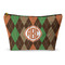 Brown Argyle Makeup Bag (Personalized)