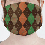 Brown Argyle Face Mask Cover
